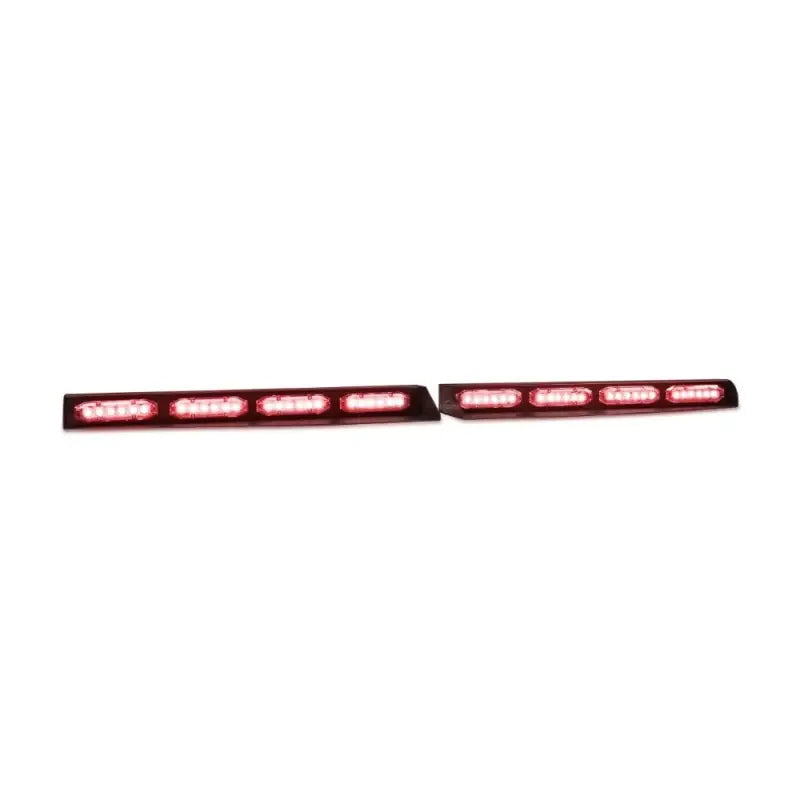 Two red LED light bars on the U-Lite Visor Bar for enhanced visibility and safety