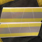 Yellow Grey Triple Reflective Patches with Stripes for Clothing or Gear