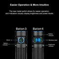 Olight Baton4KitBK Baton 4 and Baton 3 Tactical Flashlights with LED Indicators