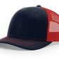 Two-toned firefighter baseball cap with leather patch for first responders and firefighters