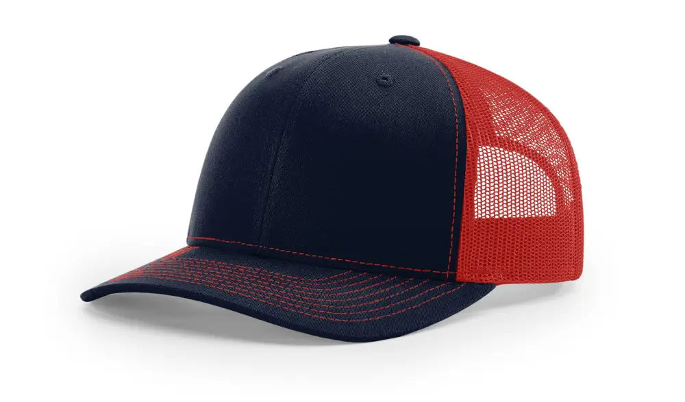 Two-toned firefighter baseball cap with leather patch for first responders and firefighters