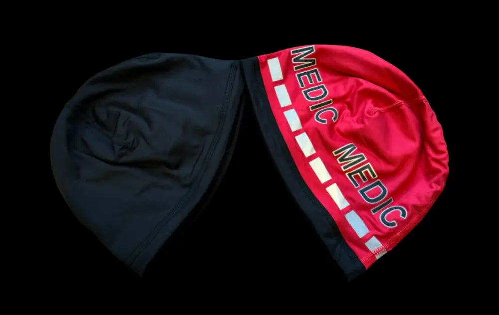 Reversible Beanie for First Responders Featuring Two-toned Medic Cap with Reflective Material