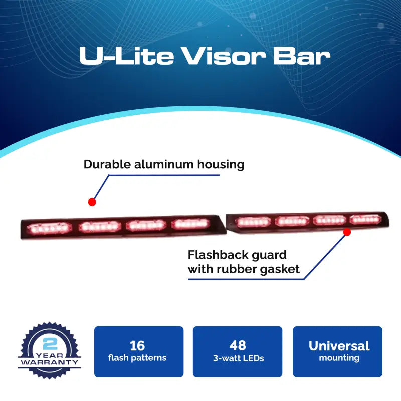 U-Lite Visor Bar with durable aluminum housing and flashback guard for U-Lite Visors