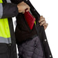 Black UHV1004 HiVis Contractor Jacket with reflective safety stripes and pockets