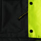 Black and neon yellow UHV1004 HiVis Contractor Jacket with snap buttons from Utility Pro