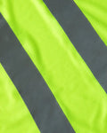 Diagonal neon yellow and gray reflective stripes on UHV302 HiVis Class 3 Tee for first responders
