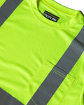Neon yellow UHV302 HiVis shirt with reflective stripes for first responders and firefighters