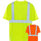 High-visibility UHV303 HiVis Short Sleeve Tek Tee with reflective stripes in neon yellow and orange