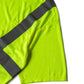 High-visibility neon yellow UHV303 HiVis Short Sleeve Tek Tee with reflective gray stripes