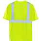 High-visibility neon yellow UHV303 HiVis Short Sleeve Tek Tee with reflective stripes