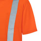 Orange UHV303 HiVis Short Sleeve Tek Tee with reflective safety stripe for visibility