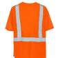 High-visibility orange UHV303 HiVis Short Sleeve Tek Tee with reflective stripes