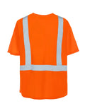 High-visibility orange UHV303 HiVis Short Sleeve Tek Tee with reflective stripes