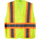 High-visibility UHV312 HiVis Expandable Mesh Vest with fluorescent yellow and reflective stripes