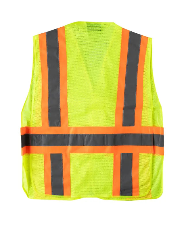 High-visibility UHV312 HiVis Expandable Mesh Vest with fluorescent yellow and reflective stripes