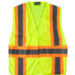 High-visibility UHV312 HiVis Expandable Mesh Vest with fluorescent yellow and reflective stripes