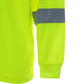 Neon yellow UHV403 HiVis Long Sleeve Tek Tee with gray reflective stripe on sleeve