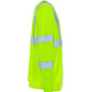 High-visibility neon yellow UHV403 HiVis Long Sleeve Tek Tee with reflective stripes