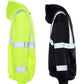 High-visibility UHV424 HiVis Sweatshirt in neon yellow and black with reflective stripes