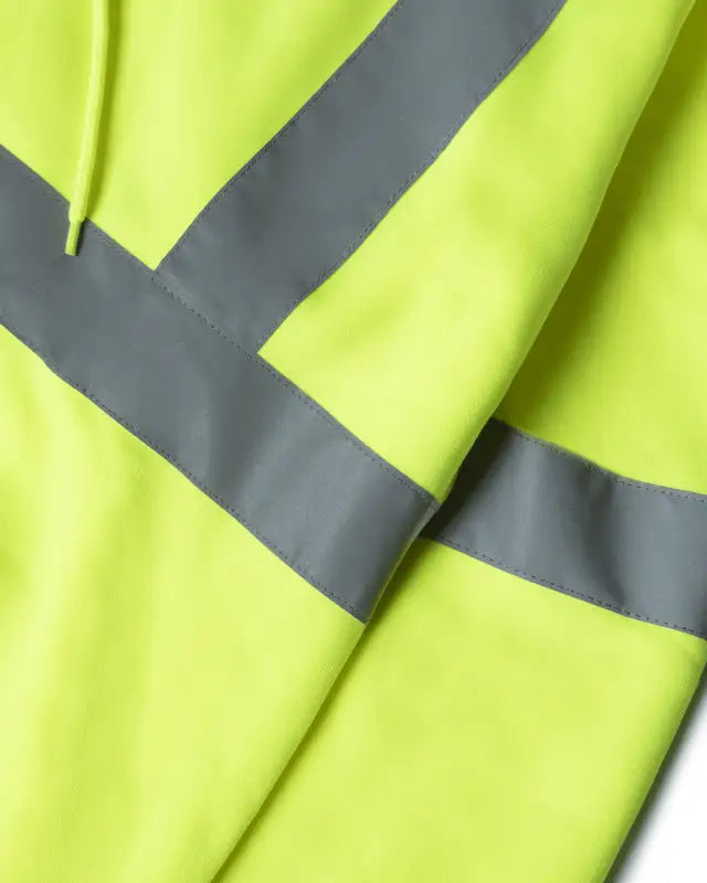 High-visibility yellow UHV424 HiVis Sweatshirt with reflective gray stripes for safety