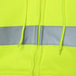 High-visibility yellow UHV424 HiVis Sweatshirt with reflective gray stripe