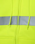 High-visibility yellow UHV424 HiVis Sweatshirt with reflective gray stripe