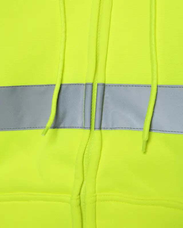 High-visibility yellow UHV424 HiVis Sweatshirt with reflective gray stripe