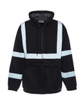 Black UHV424 HiVis Sweatshirt with reflective safety stripes on chest and arms