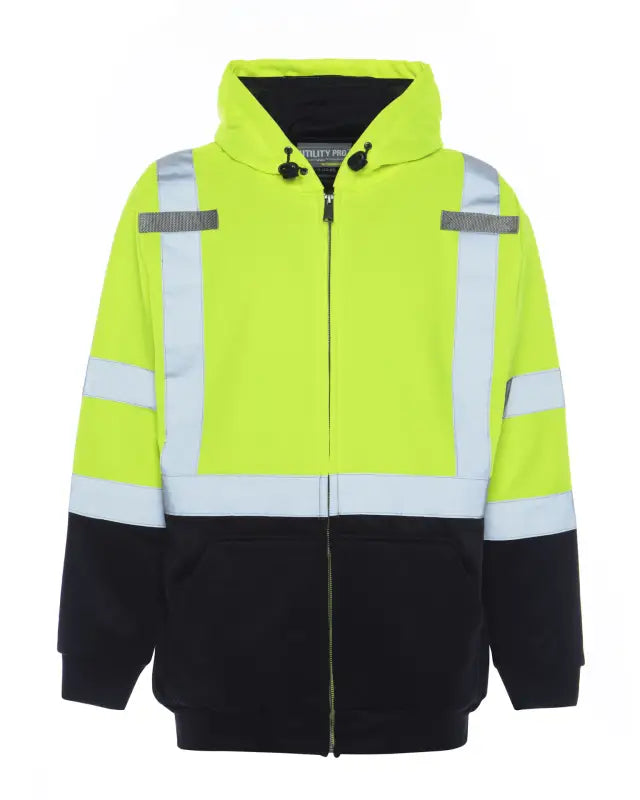 UHV425 HiVis Soft Shell Full Zip Hoodie - Yellow / S - Men’s Sweatshirt