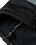 Black fabric pouch with neon green zipper for UHV427 HiVis Full Zip Soft Shell Jacket
