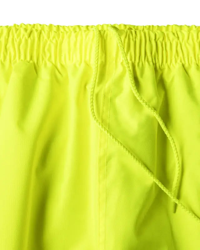 Neon yellow drawstring athletic shorts with elastic waistband from UHV452P HiVis Pro grade