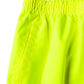 Neon yellow athletic shorts with elastic waistband for UHV452P HiVis Pro Grade Rain Pants