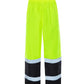 High-visibility UHV452P HiVis Pro Grade Rain Pants with neon yellow and reflective stripes