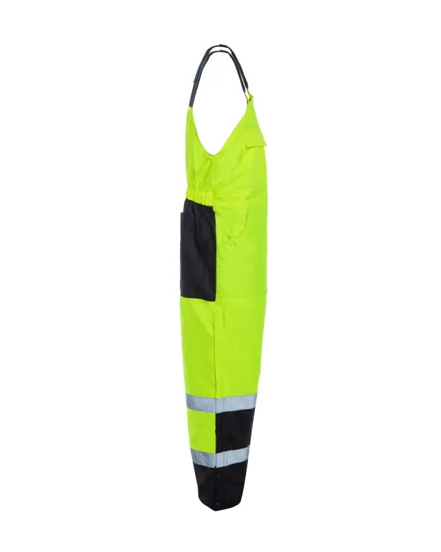 High-visibility UHV500 HiVis Lined Bib Overalls with reflective stripes and black panels