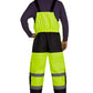 High-visibility UHV500 HiVis Lined Bib Overalls with black panels and reflective stripes