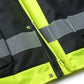 High-visibility UHV562 HiVis quilt lined bomber jacket with reflective stripes and zipper