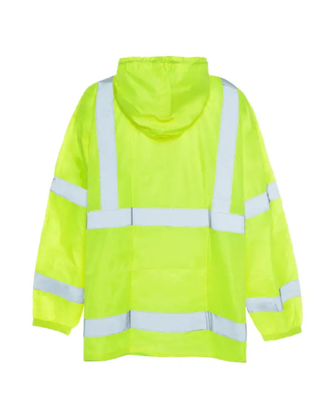 High-visibility neon yellow UHV658 HiVis Pack Anorak with reflective stripes