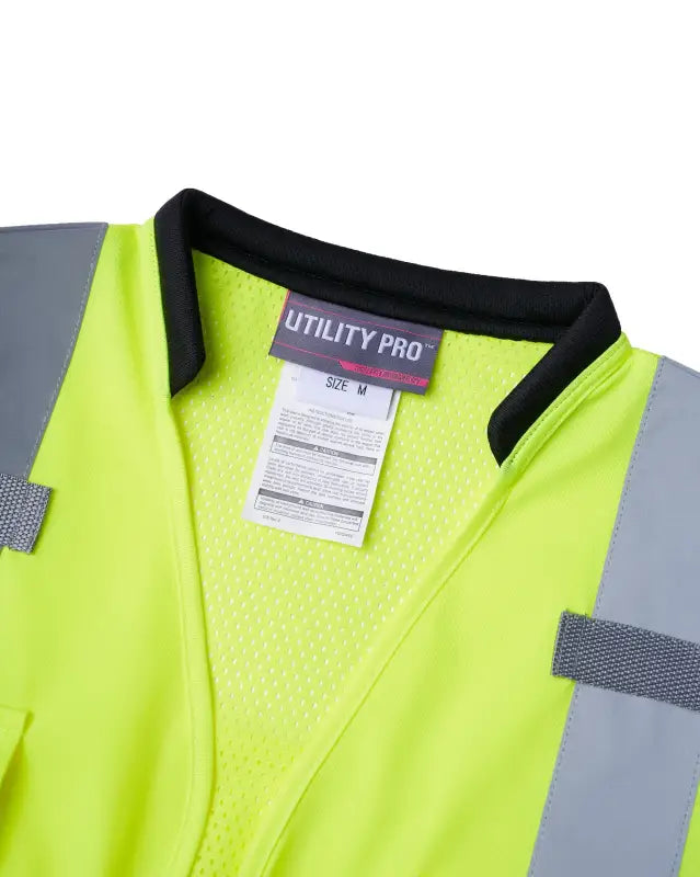 High-visibility yellow UHV661 HiVis Women’s Contractor Vest with reflective stripes