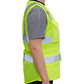 High-visibility yellow UHV661 HiVis Women’s Contractor Vest with reflective stripes