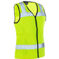 High-visibility UHV662 HiVis Women’s Nylon Vest with pockets, reflective stripes, and black trim