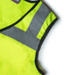 High-visibility neon yellow UHV662 HiVis Women’s Nylon Vest with reflective strips and pockets