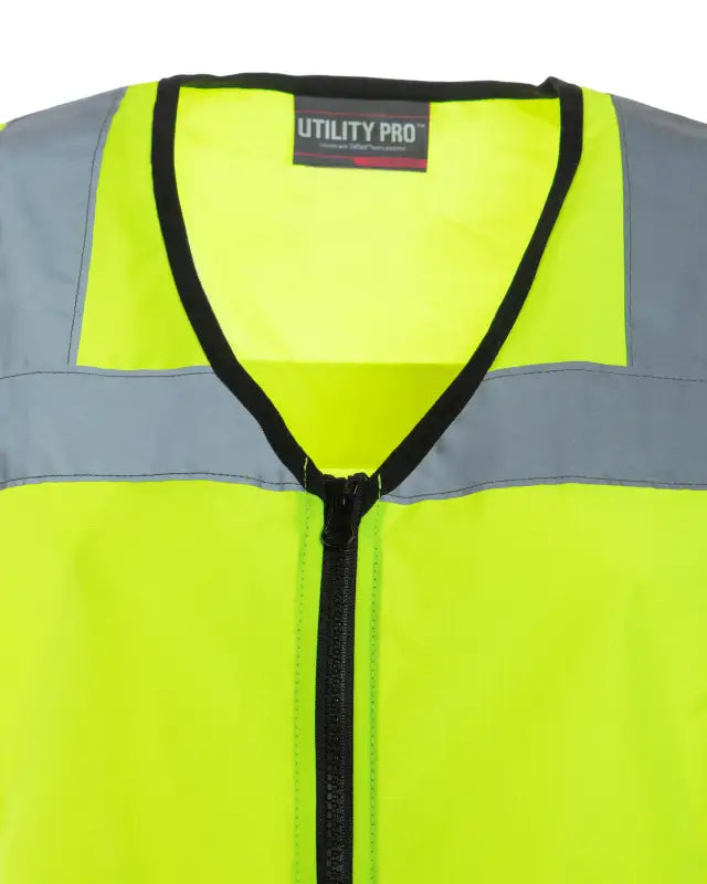 High-visibility UHV662 HiVis Women’s Nylon Vest with pockets and reflective stripes