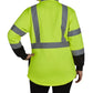 High-visibility UHV667 HiVis Women’s 1/4 Zip Soft Shell jacket with reflective stripes