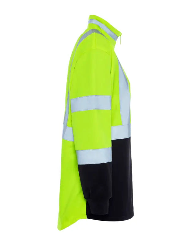 High-visibility UHV667 HiVis Women’s 1/4 Zip Soft Shell jacket with reflective stripes