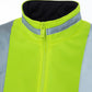 High-visibility neon yellow UHV667 HiVis Women’s 1/4 Zip Soft Shell for job site warmth