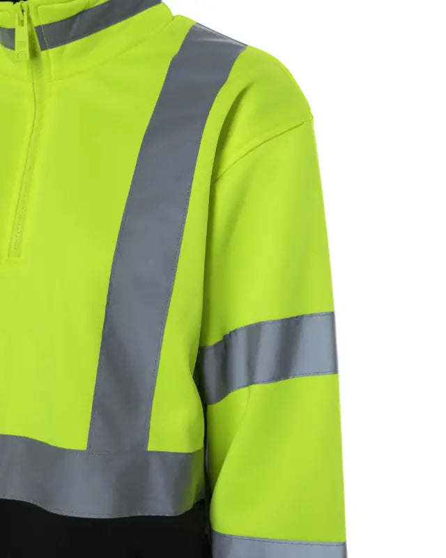 High-visibility safety jacket UHV667 HiVis Women’s 1/4 Zip Soft Shell for job site warmth