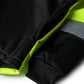 Black athletic pants with neon yellow trim for UHV667 HiVis Women’s quarter zip soft shell