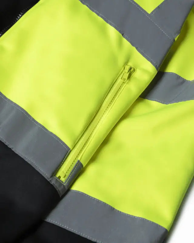 High-visibility safety vest with reflective stripes for UHV773 HiVis Microfleece Soft Shell Jacket