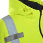 High-visibility yellow UHV773 HiVis Microfleece Soft Shell Jacket with reflective strips