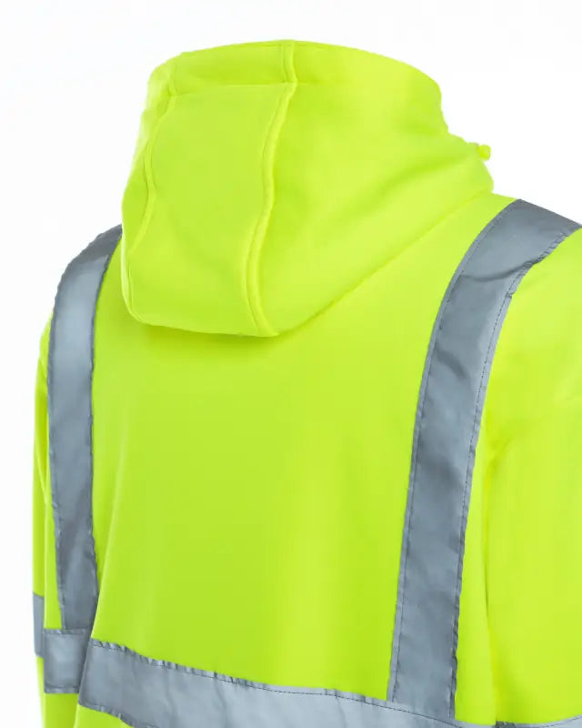 High-visibility yellow safety vest with reflective stripes for UHV773 HiVis Microfleece Soft Shell